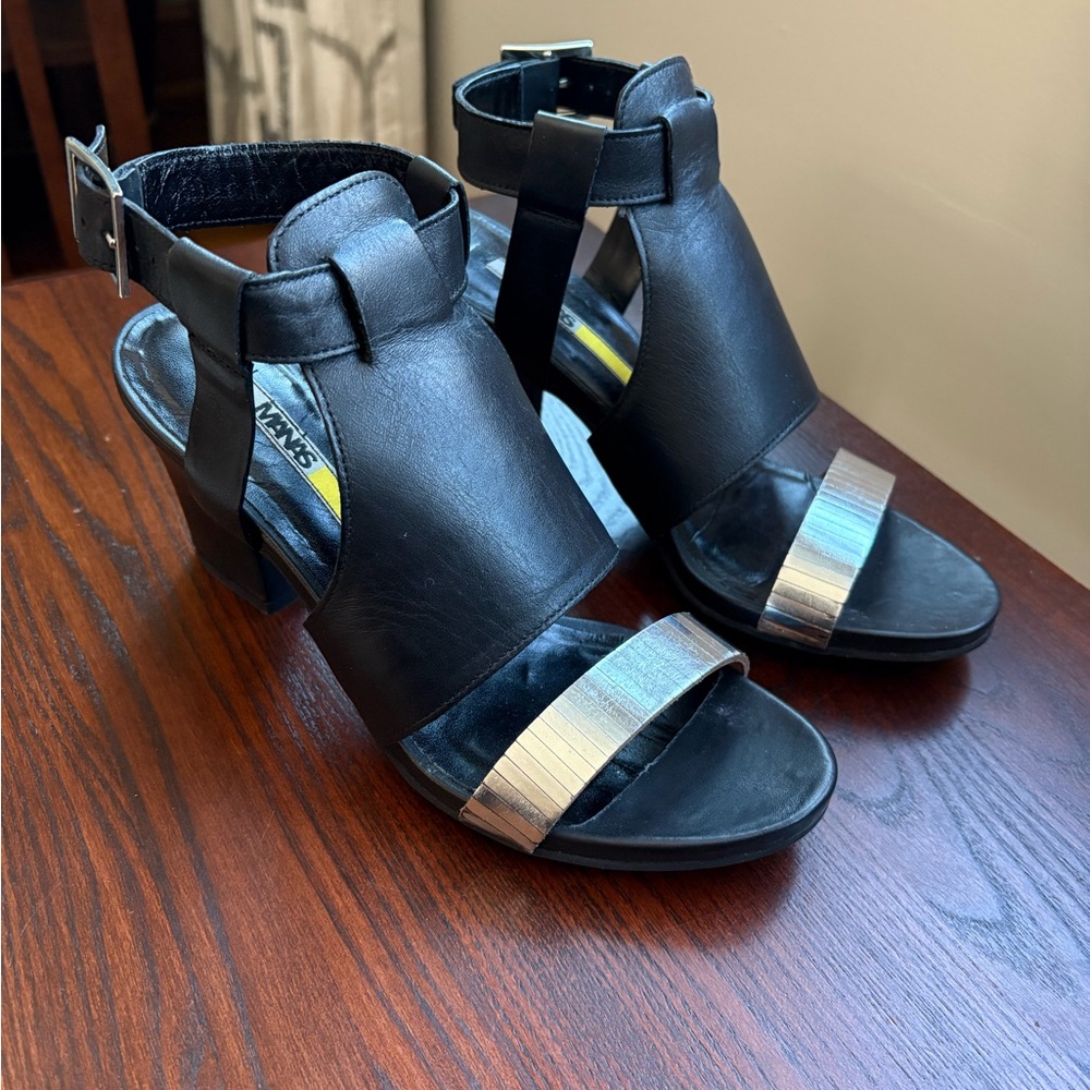Black and Silver Women's Heels